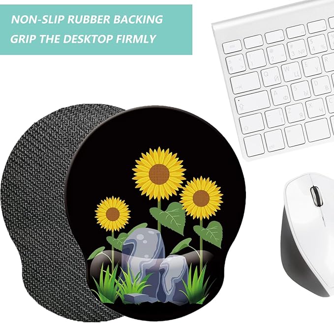 Mouse Pad with Wrist Support, Ergonomic Mouse Pad with Memory Foam Wrist Rest - Image 4