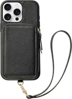 ZVE Wallet Case for iPhone 15 Pro, Phone Case by ZVE