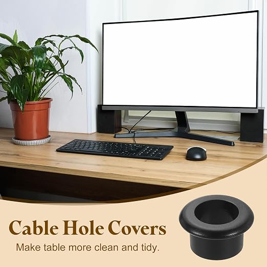 uxcell Desk Grommet, 11/16" Zinc Alloy Cable Hole Cover Wire Cord Organizer - Image 6