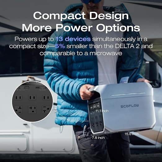 EF ECOFLOW Portable Power Station DELTA 3 Plus, 1024Wh LiFePO4 Battery - Image 7