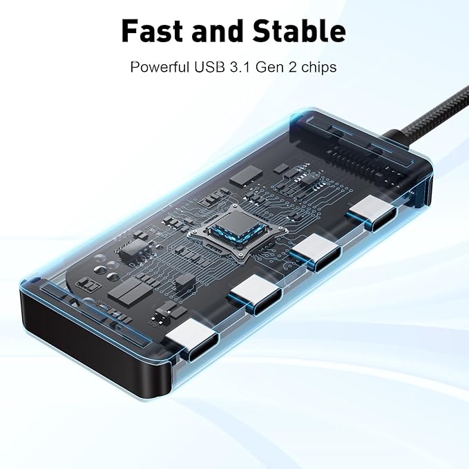 USB C Hub, 10Gbps High-Speed Type C Splitter - Image 4