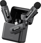 BOYA BY-V30 Wireless Lavalier Microphone, USB Type-C Mini Laple Mics by BOYA