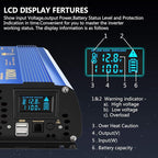 Power Inverter 1100 watt 12V DC to 110V 120V AC 1000w Inverter - Image 2