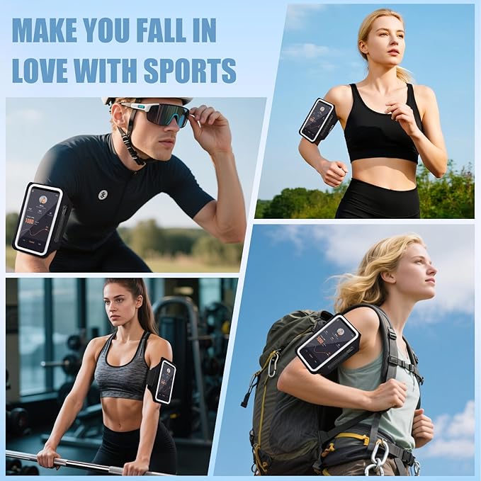 Running Armband with Earphone Pouch & Card Slot, Running Phone Holder - Image 7
