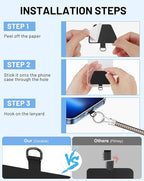 Phone Tether Lanyard, SHANSHUI Strong Spring Rope Climbing Hook, 4x Phone - Image 5