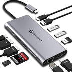 Docking Station, USB C Hub UtechSmart 12 in 1 USB C Dock Triple Display by UtechSmart