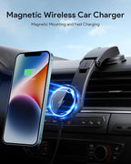 Magnetic Wireless Car Charger Mount 15W Compatible - Image 2