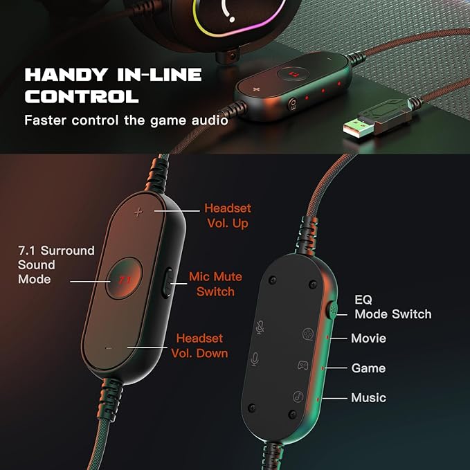 FIFINE Gaming Headset for PC-Wired Headphones - Image 3