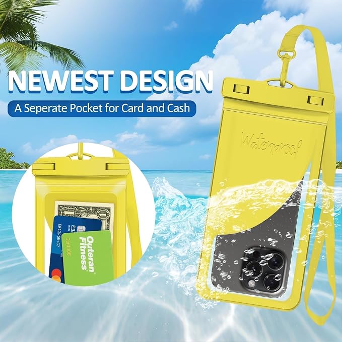Waterproof Phone Case, with Inside Card Protector, IPX8 Cell Phone Dry Bag Up - Image 3