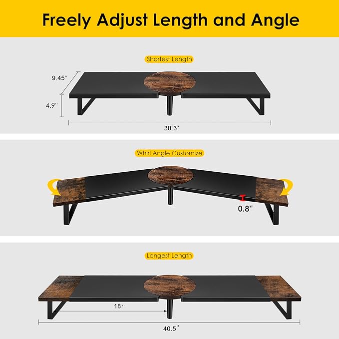 Across-Star Dual-Monitor Stand for Desk - Image 3