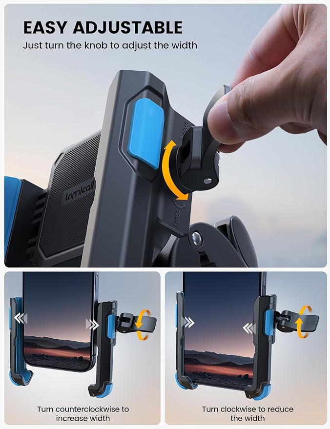 Lamicall Motorcycle Phone Mount Holder - Image 2