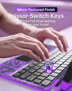 Intermerge for iPad 9th 10.2 inch Keyboard Case, 360° Transparent Multi-Touch - Image 4