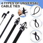200pcs Car Wire Loom Routing Clips Push Mount Cable Tie Assortment 15 Sizes Car - Image 7