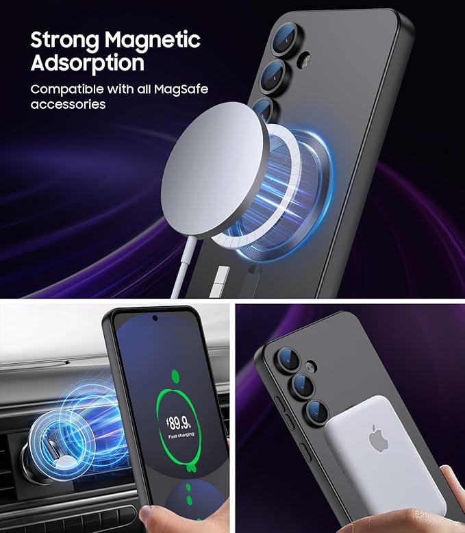 Magnetic for Samsung Galaxy S24 FE Case Slim Soft Silicone Bumper Shockproof - Image 3
