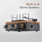 1 by ONE All-in-One Vinyl Record Player, HiFi Turntable Built-in Speakers - Image 3