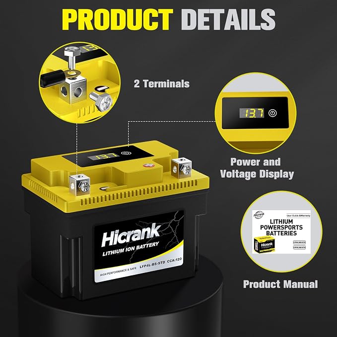 YTX4L-BS STD Standard Lithium Motorcycle Battery - Image 3