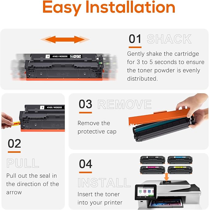 414x Toner Cartridges 4 Pack High Yield Replacement - Image 7