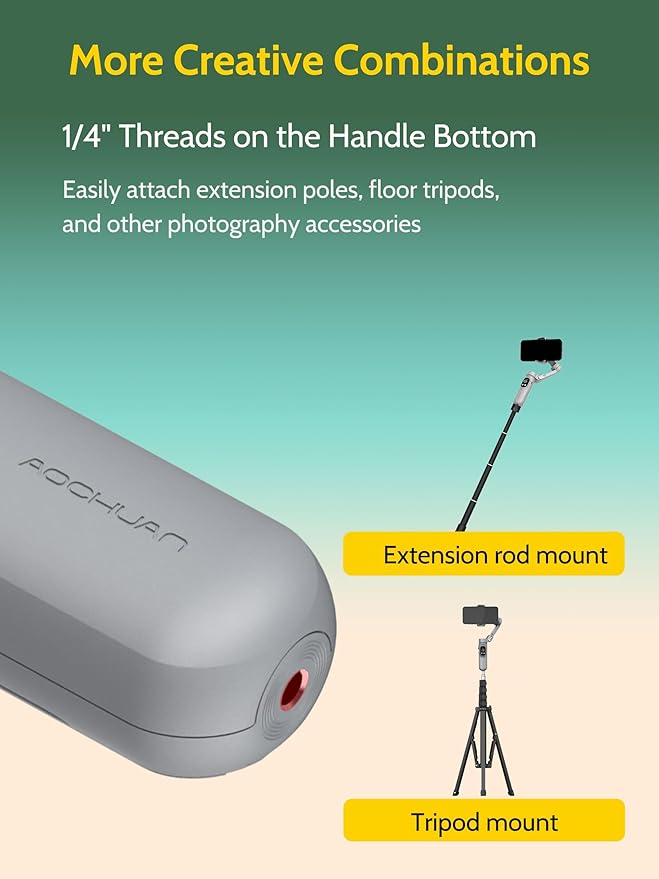 3-axis Gimbal Stabilizer for Smartphone w/ 1/4 Thread Foldable Phone Stabilizer - Image 6