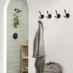 4 Packs Black Coat Hooks, Decorative Double Prong Metal Closet Hooks - Image 5