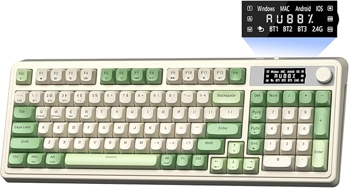 AULA S99 Pro Wireless Keyboard, Display Screen & Media Knob, Tri-Mode by AULA