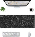 Topographic Contour Extended Big Mouse Pad Large, Gaming Mouse Pad Desk Pad - Image 4