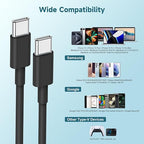 60W USB C to C Cable 3Pack iPhone 15 Fast Charging Cable, USB-C to USBC Power - Image 4