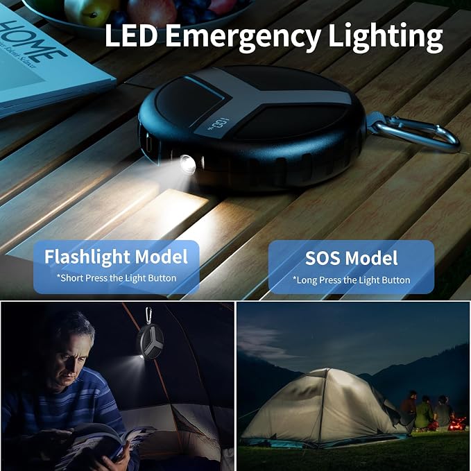 Vivilumens Retractable Power Bank Outdoor Portable 10000mAh Cell Phone Fast - Image 3