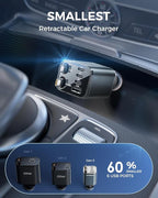 SUPERONE Retractable Car Charger, 6-Port Car Charger USB C, iPhone Car Chargers - Image 4