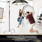 LOMTAP C Stand Light Stand Stainless Metal Photography Kit - Image 6