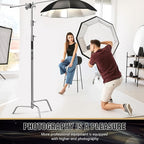 LOMTAP C Stand Light Stand Stainless Metal Photography Kit - Image 6