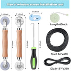 Window Screen Replacement Kit, 8-in-1 DIY Screen Door Repair Kit - Image 5