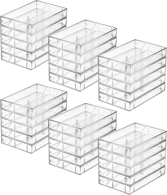 Fasmov 30 Pack Cassette Tape Cases, 4.25" L x 2.75" W x 0.6" H by Fasmov