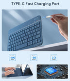 CHESONA Keyboard Case for iPad 11th/10th Generation, Detachable Wireless - Image 6