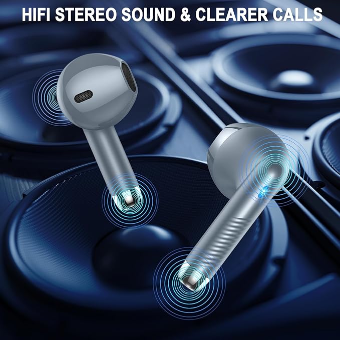 Wireless Earbuds, 40H Playback Mini Case IP7 Waterproof Sports Earphones - Image 6