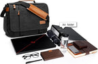 ESTARER Men Messenger Bag 15.6 inch, Water-resistant Canvas Computer Work Bag - Image 4