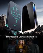 ESR 3 Pack 9H+ Glass for iPhone 14 Pro Max Privacy Screen Protector, Armorite - Image 2