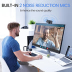 EMEET 1080P Webcam with Microphone, C960 Web Cam, 2 Mics, 90° FOV, USB Type-A & - Image 3