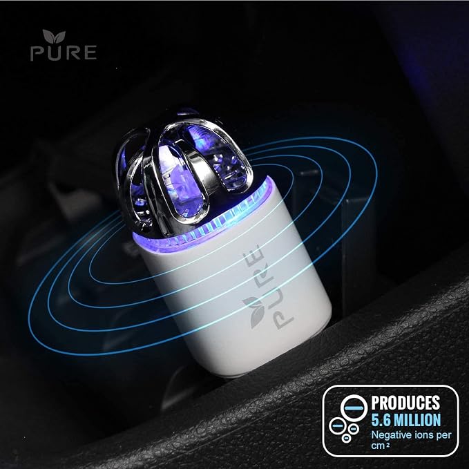 Car Air Purifier 3in1 Premium Stainless Steel HEPA Filter Ionizer w/Dual USB - Image 7