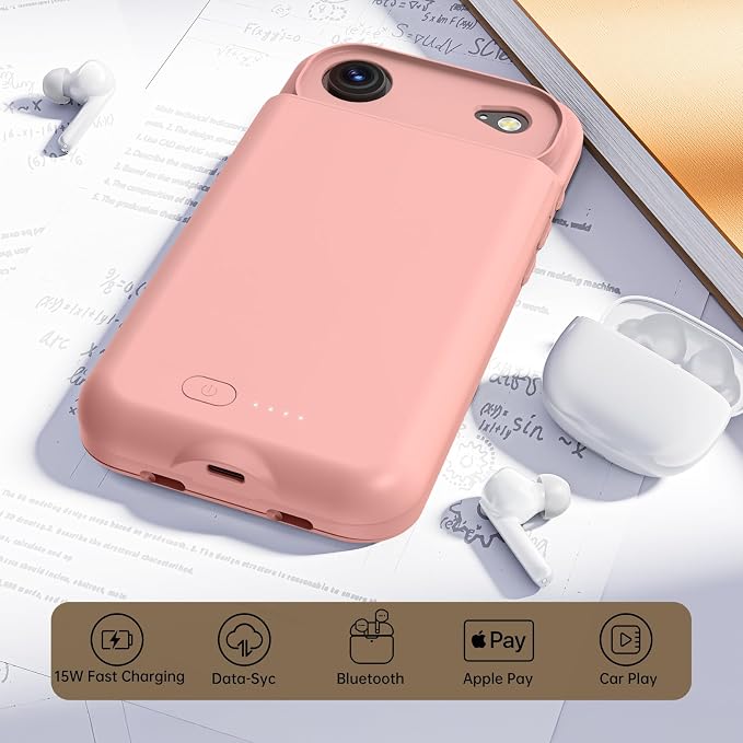 GIN FOXI Battery Case for iPhone 17 AIR, Charging Case Charger 8500mAh - Image 4