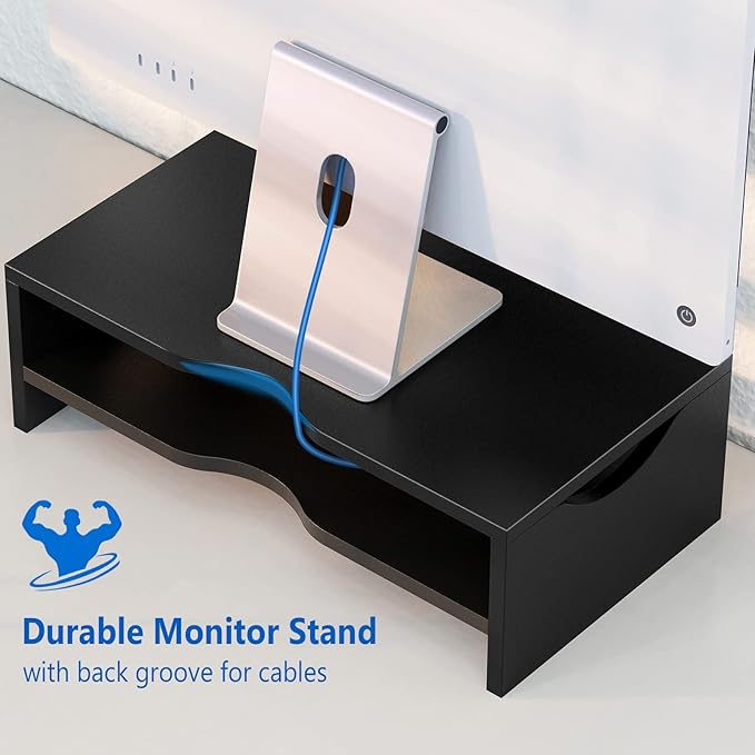 Zimilar Monitor Stand, 2-Tier Laptop Computer Monitor Stand Riser - Image 2