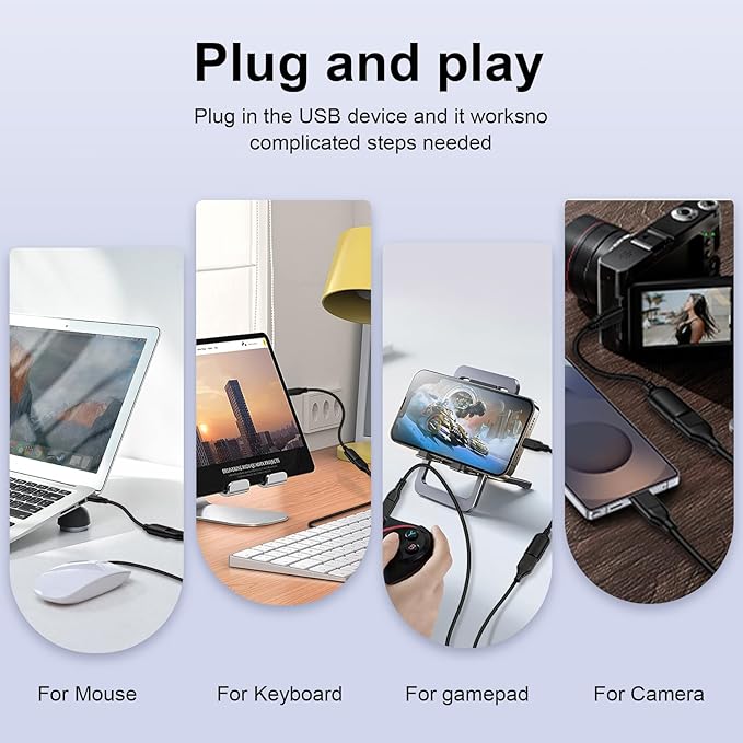 USB C to USB 3.0 Adapter, USB C Android Adapter Male to USB A Female OTG On The - Image 5