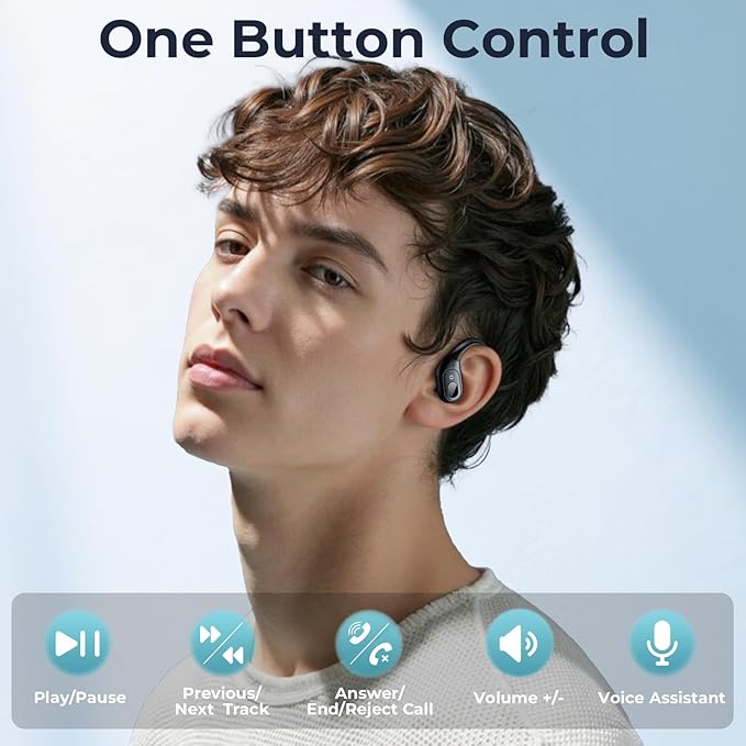 occiam Active Noise Cancelling Ear Buds Bluetooth Headphones Wireless Earbuds - Image 7