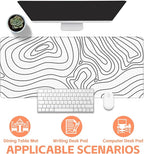 Mouse Pad Large Topographic Contour Map Non-Slip Game Desk Mat - Image 4