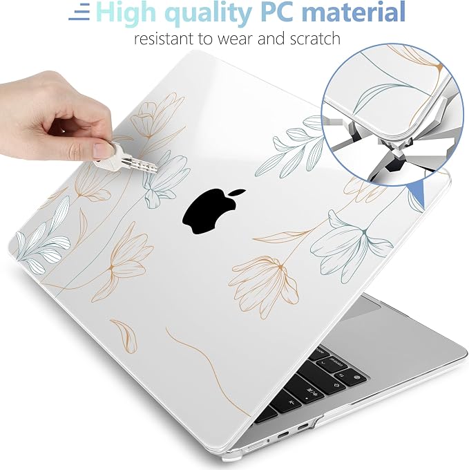 MEEgoodo for M4/M3/M2 MacBook Air 15.3 inch Case 2025 2024 2023, Case Fit Model - Image 3
