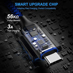 Long USB C Cable, etguuds Fast Charging USB A to Type C Charger Cable Braided - Image 2