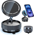 Vacuum Magnetic Phone Holder, Suction Cup Phone Mount by PUUQII