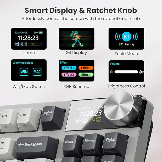 RK ROYAL KLUDGE S85 Wireless Mechanical Keyboard, TKL Keyboard - Image 3