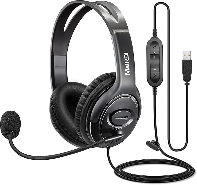 MAIRDI USB Headset with Microphone by MAIRDI
