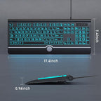 Large Print Backlit Computer Keyboard, USB Full Size Wired Keyboards - Image 8