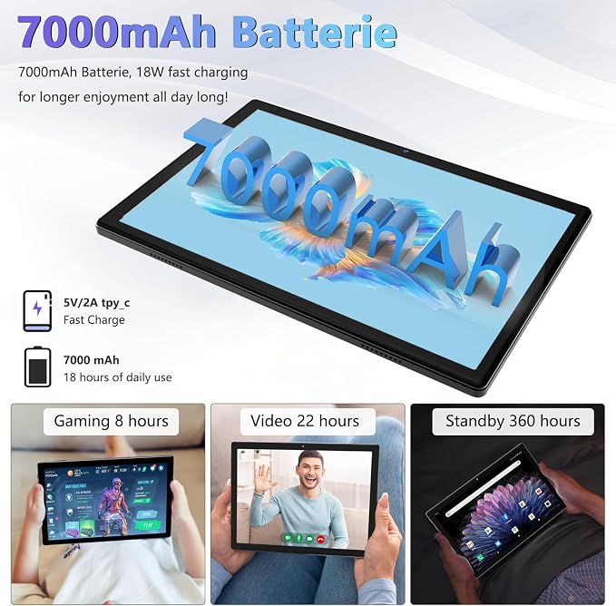 2025 Latest Android Tablet 10.1 Inch, 5G WiFi Tablets Mit 16GB RAM+128GB ROM - Image 6